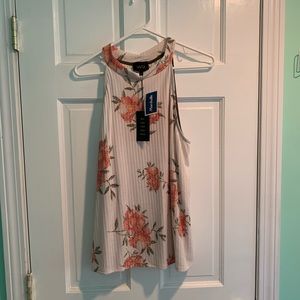 Rose High Neck Tank Top